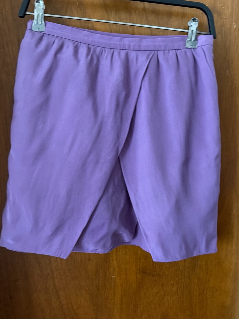 QUAIL Women's silk Lavender Wrap-Front SKIRT size 2